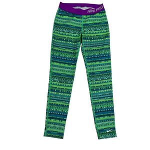 Nike Pro Hyperwarm Flash Legging Fleece Lined Youth Sz M Stretch 679445-300